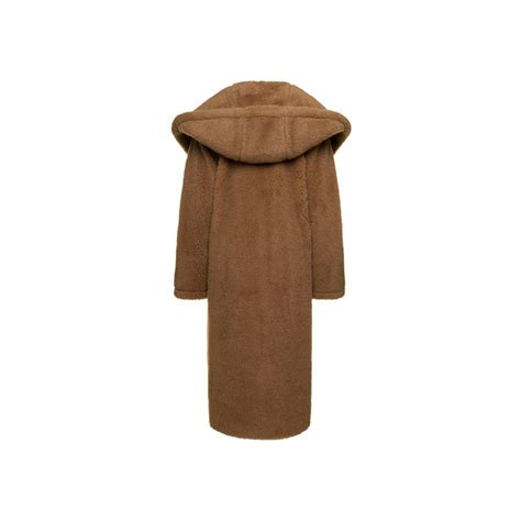 Max Mara Cappotto In Cashmere Con Cappuccio In Tan.